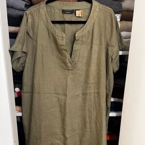 Linen shirtdress